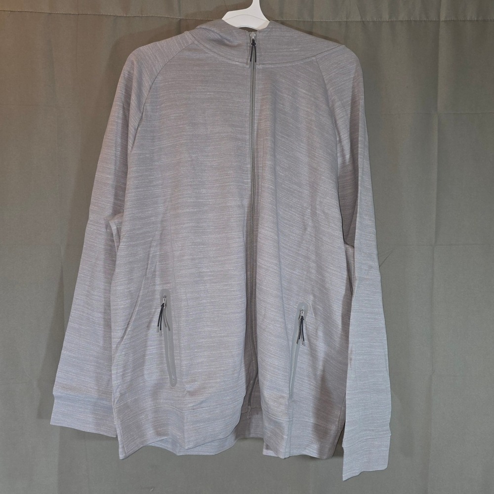 All in Motion Mens Full Zip Hoodie Gray Heathered Active Jacket 3XL PID-WRX6MG